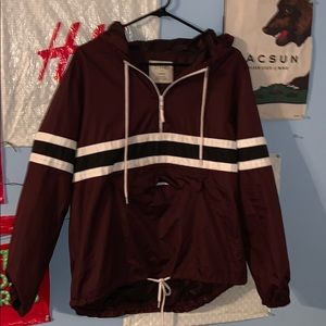 Maroon Rain Jacket